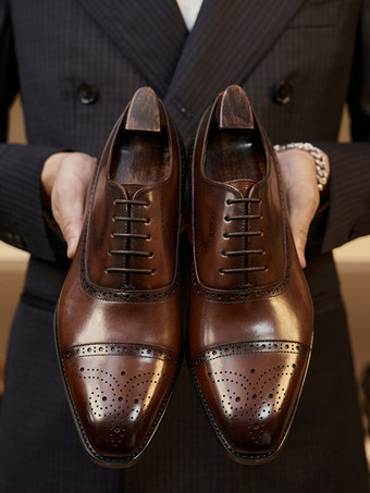 メンズドレスシューズ スクエアトゥ レザー ブローグ ダービー フォーマル ウェディングシューズ