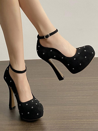 Sexy High Heels für Damen mit Stilettoabsatz und Wildleder-Stiefel