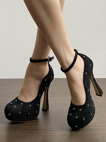 Sexy High Heels für Damen mit Stilettoabsatz und Wildleder-Stiefel