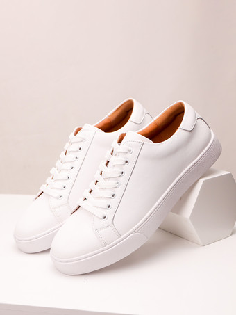 メンズスニーカー ラウンドトゥ レースアップ フラット ハイキングシューズ