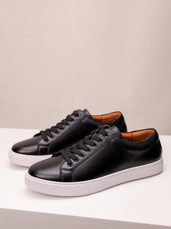 メンズスニーカー ラウンドトゥ レースアップ フラット ハイキングシューズ