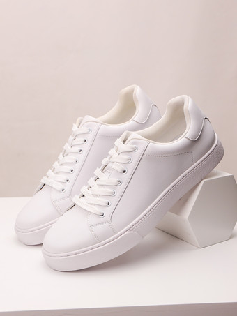 メンズスニーカー 快適なPUレザー ラウンドトゥ バスケット スポーツシューズ