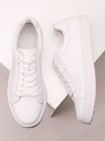 メンズスニーカー 快適なPUレザー ラウンドトゥ バスケット スポーツシューズ