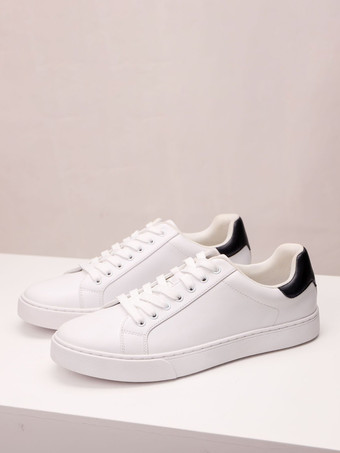 メンズスニーカー 快適なPUレザー ラウンドトゥ バスケット スポーツシューズ