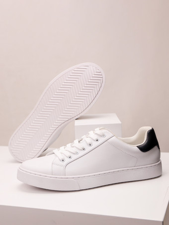 メンズスニーカー 快適なPUレザー ラウンドトゥ バスケット スポーツシューズ