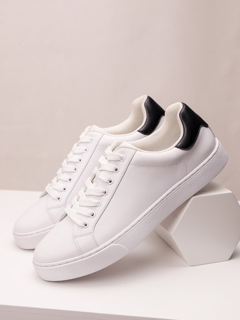 メンズスニーカー 快適なPUレザー ラウンドトゥ バスケット スポーツシューズ