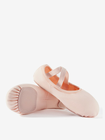RoseChaussures de danse de ballet Chaussures de danse à bout rond marron
