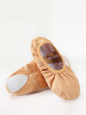 Brun Chaussures de danse de ballet roses à bout rond pour enfants