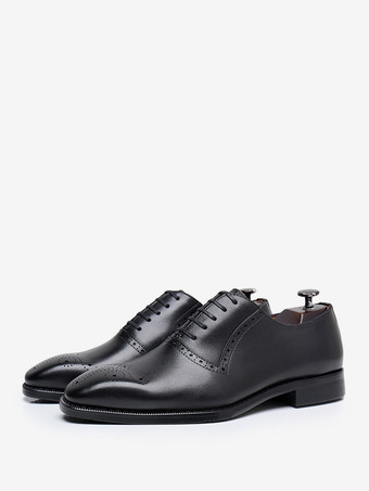 ブラック メンズオックスフォードドレスシューズ スタイリッシュなスクエアトゥレザーダービーフォーマルウェディングシューズ