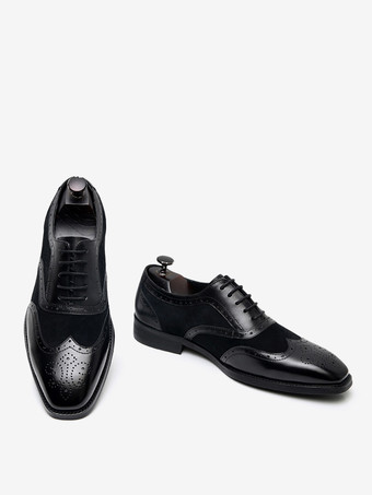 男性用ドレスシューズ スタイリッシュなスクエアトゥレザー