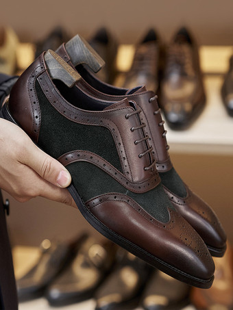 男性用ドレスシューズ スタイリッシュなスクエアトゥレザー