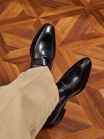 メンズ ペニーローファー スリッポン 牛革 プロム ウェディングシューズ