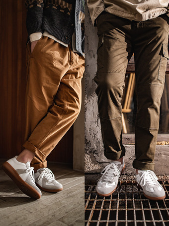 男性用スニーカー 快適なキャンバス ラウンドトゥ バスケット スポーツシューズ