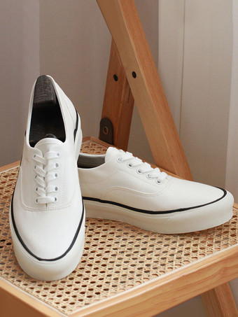 男性用スニーカー 快適なキャンバス ラウンドトゥ バスケット スポーツシューズ