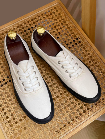 Men's Sneakers Comfy Elastic Fabric Round Toe Color Block Basket Sport Shoes