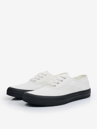 Men's Sneakers Comfy Elastic Fabric Round Toe Color Block Basket Sport Shoes