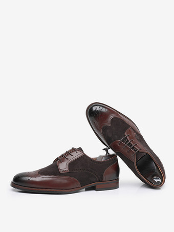 メンズドレスシューズ ファッション ラウンドトゥ 牛革 スエードレザー ダービー プロム ブローグ ウェディング フォーマルシューズ