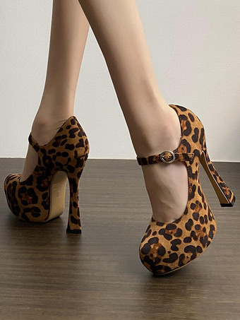 Escarpins sexy Mary Jane à talons hauts et talons aiguilles en daim pour femmes