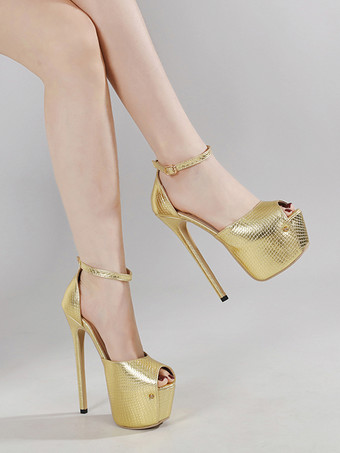 Scarpe col tacco alto sexy da donna con punta aperta e tacco a spillo