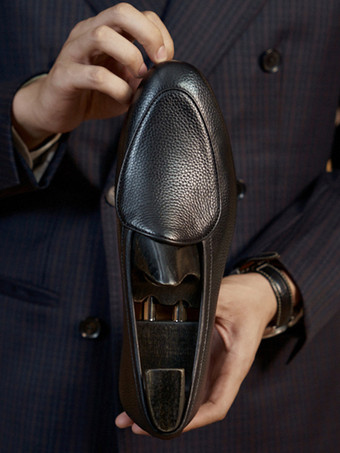 メンズ スリッポン ローファー アートワーク ラウンドトゥ レザーシューズ 牛革 プロム ウェディングシューズ