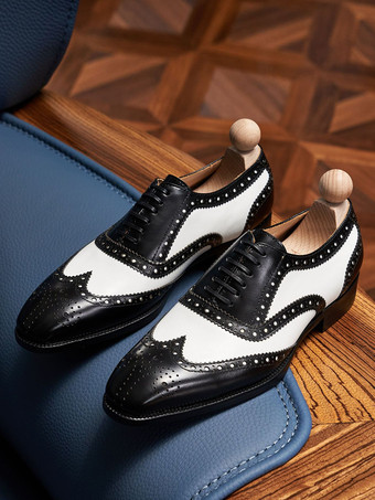 メンズ ドレスシューズ スクエアトゥ レザー ブローグ オックスフォード プロム ウェディングシューズ