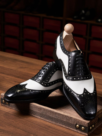 メンズ ドレスシューズ スクエアトゥ レザー ブローグ オックスフォード プロム ウェディングシューズ