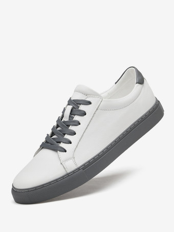 メンズ スニーカー ファッション レザー ラウンドトゥ バスケット スポーツシューズ