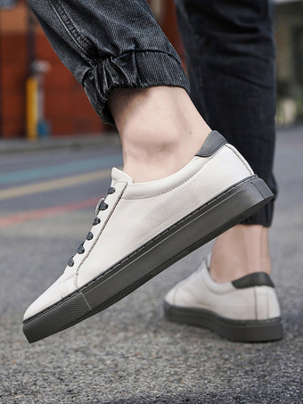 メンズ スニーカー ファッション レザー ラウンドトゥ バスケット スポーツシューズ