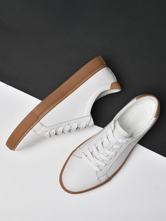 メンズ スニーカー ファッション レザー ラウンドトゥ バスケット スポーツシューズ