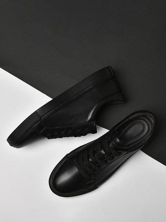 メンズ スニーカー ファッション レザー ラウンドトゥ バスケット スポーツシューズ