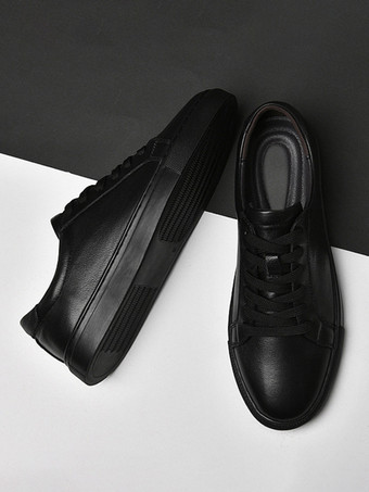 メンズ スニーカー ファッション レザー ラウンドトゥ バスケット スポーツシューズ