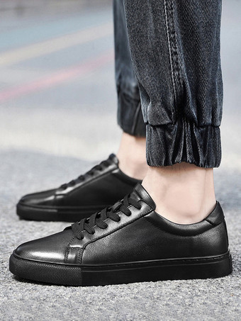 メンズ スニーカー ファッション レザー ラウンドトゥ バスケット スポーツシューズ