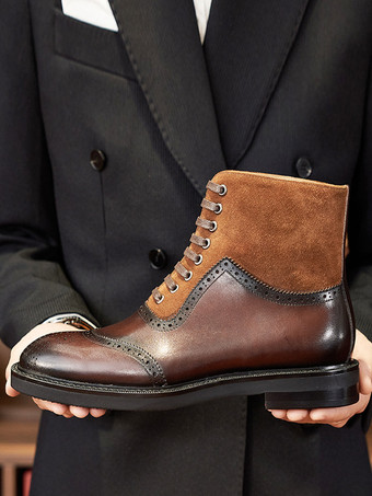 ブラウンメンズ マーティン ワークブーツ レザー ブラウン アンクル ショートブーツ