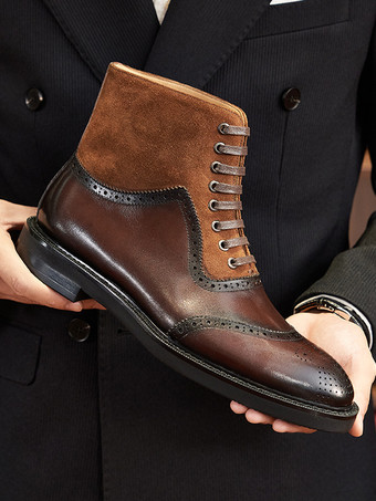 メンズ マーティン ワークブーツ レザー ブラウン アンクル ショートブーツ