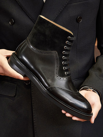 メンズ マーティン ワークブーツ レザー ブラウン アンクル ショートブーツ