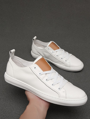 メンズスニーカーファッションレザーラウンドトゥスポーツシューズ