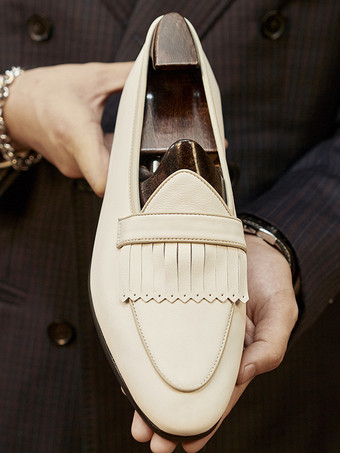 メンズ ペニーローファー レザーアートワーク スリッポン プロム フォーマル ウェディングシューズ