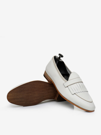 ライト アプリコットメンズ ペニーローファー レザーアートワーク スリッポン プロム フォーマル ウェディングシューズ