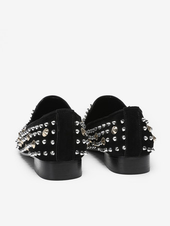 メンズ リベット ローファー シューズ レザー リベット スリッポン スパイク プロム ウェディングシューズ