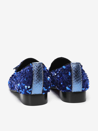 メンズ リベット ローファー シューズ レザー スパンコール スリッポン タッセル プロム ウェディングシューズ