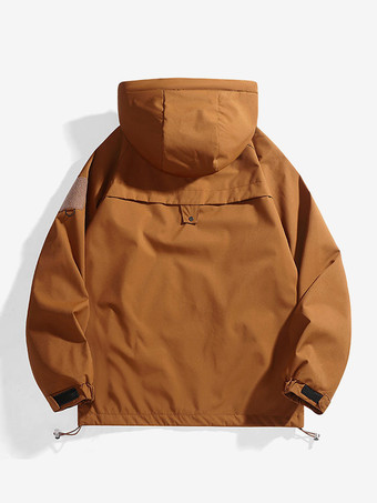 メンズ アウトドア ジャケット マウンテンスタイル フード付き 長袖コート