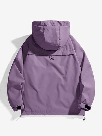 メンズ アウトドア ジャケット マウンテンスタイル フード付き 長袖コート