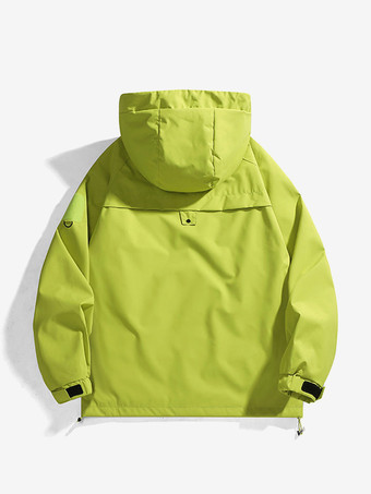 メンズ アウトドア ジャケット マウンテンスタイル フード付き 長袖コート