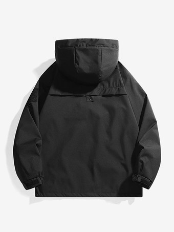 メンズ アウトドア ジャケット マウンテンスタイル フード付き 長袖コート