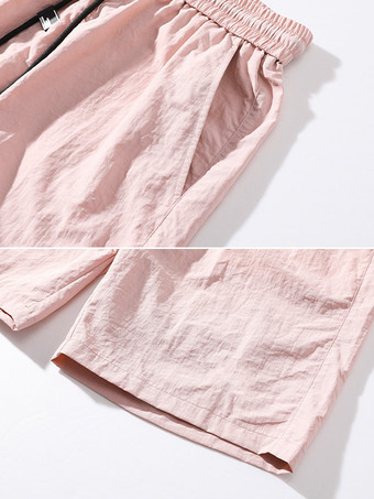 メンズ スポーツセット カジュアル フード付きトップスとショーツ