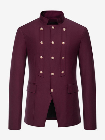 Burgundy Men’s Blazers Jackets Casual Suits Men Formal Comfortable Black Vintage Jackets