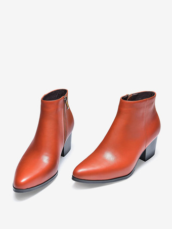 メンズ チェルシーブーツ 牛革 シック ブラック アンクル ショートブーツ