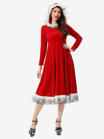 クリスマスセット 赤いドレスブロック クリスマスホリデーコスチューム