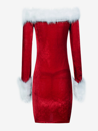 女性用クリスマス レッドドレス クリスマス ホリデー コスチューム