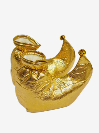 ゴールド 赤い履物 クリスマス ホリデー コスチューム 靴